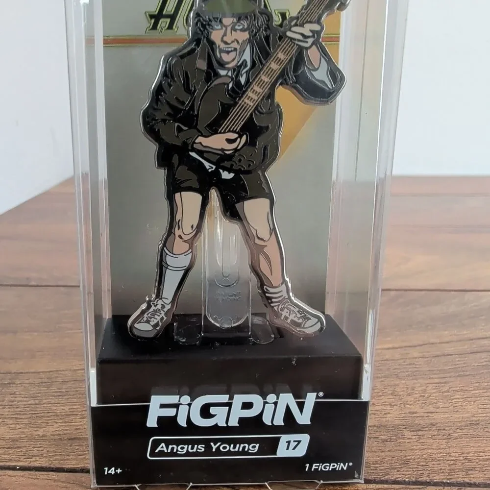FiGPiN #17 AC/DC High Voltage ANGUS YOUNG Collectible Enamel Pin NEW CMD109-FGP